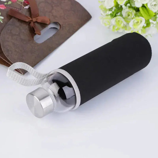 Bouteille En Verre Borosilicaté Avec Manchon de Protection 550ml pour hydratation quotidienne