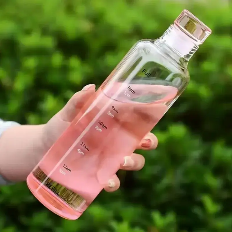 Gourde Marqueur De Temps Bleu 700ml - Rose | La Gourde