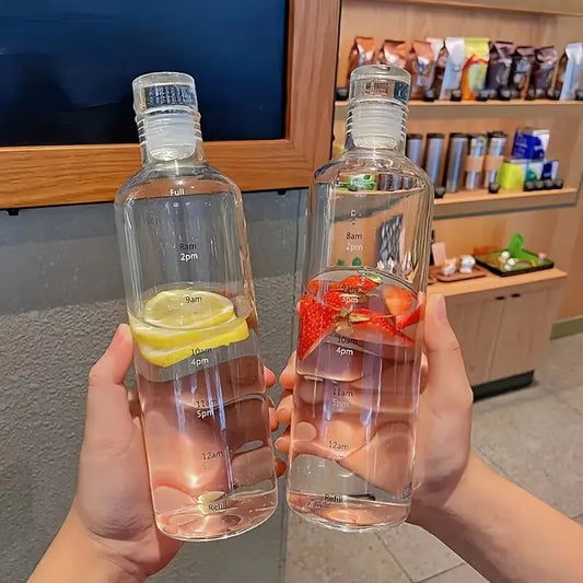 Gourde Marqueur De Temps Bleu 700ml avec repères horaires pour suivre son hydratation quotidienne