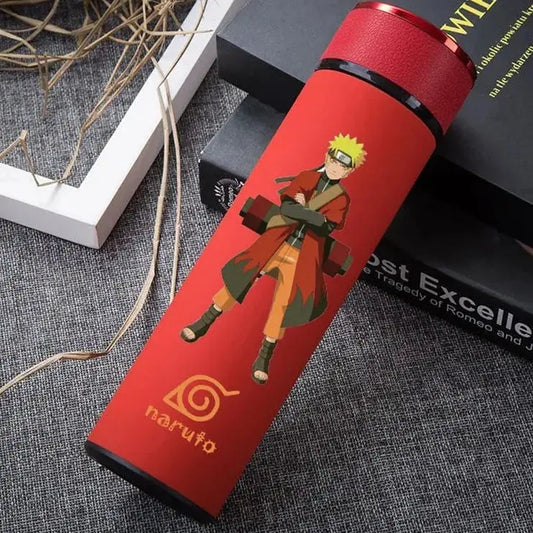Gourde Thermos Naruto, bouteille d'eau isotherme double paroi sous vide, gourde anime portable pour voyage, camping et randonnée