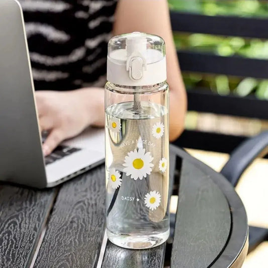 Bouteille d'eau réutilisable 780 ml fleur avec couvercle anti-fuite
