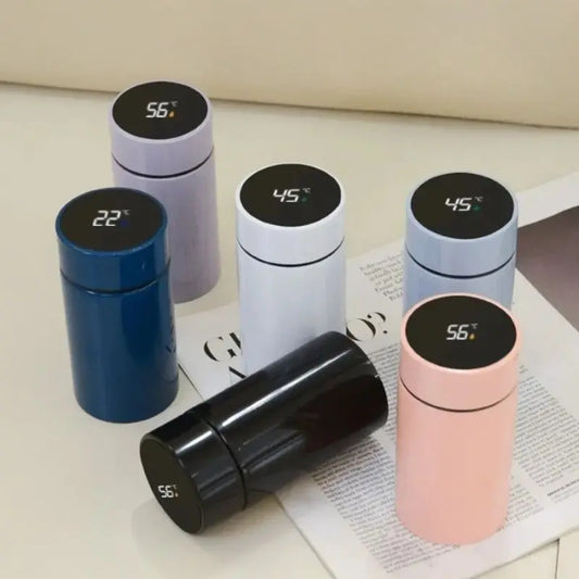 Mini Thermos Connecté 200 ml Bleu avec affichage intelligent de la température et isolation sous vide