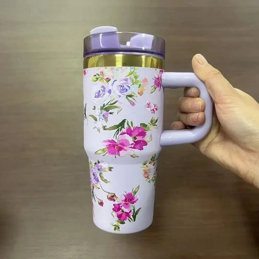 Gourde Thermos Mug Fleurs 14 oz
