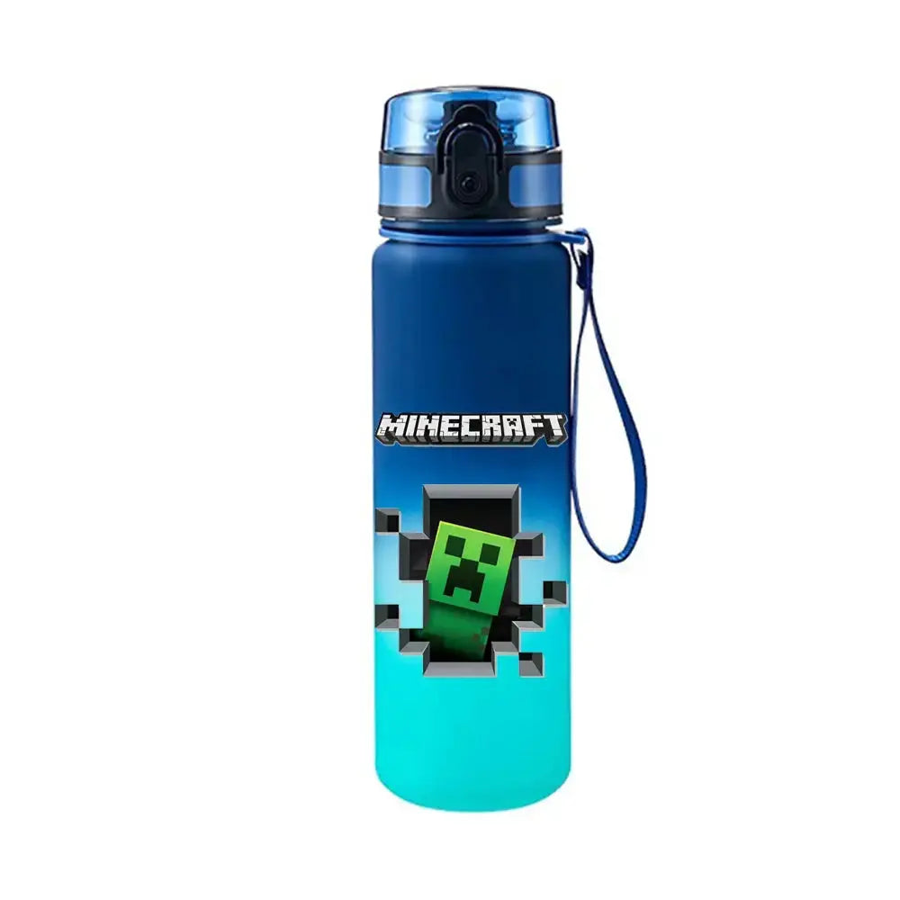 Gourde Minecraft réutilisable idéale pour l'école, les sorties scolaires et les activités extrascolaires.