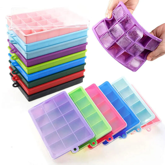 Bac à Mini Glaçons Gourde en silicone alimentaire avec couvercle
