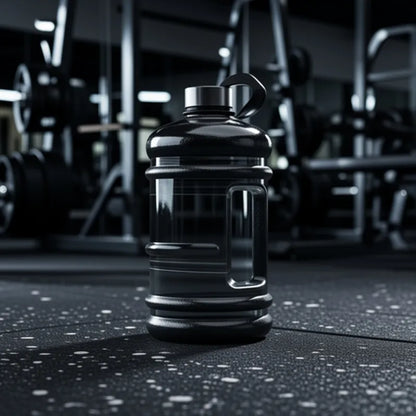 Pour tous les sportifs - Le bidon d'eau sport noir 2L accompagne les hommes et les femmes dans toutes leurs activités. Fitness, musculation, yoga, randonnée, vélo ou course à pied, cette gourde extra-large répond à tous les besoins d'hydratation. | La Gourde
