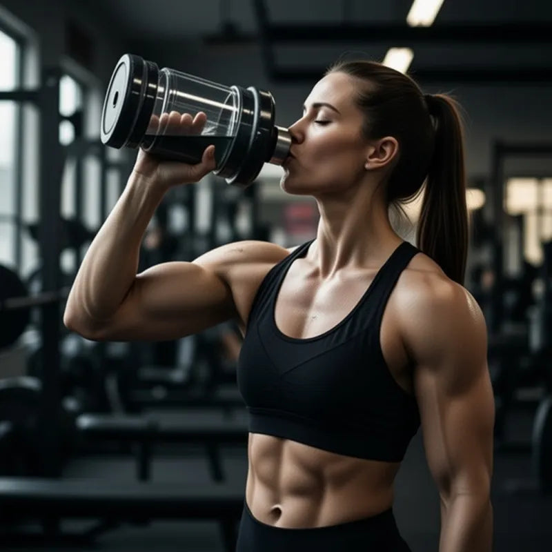 Grande capacité 2 litres - Profitez d'une gourde grande capacité 2L pour rester hydraté plus longtemps. Ce bidon d'eau sport noir 2L limite les remplissages et convient parfaitement à la musculation, au cross training, au running, au bureau et aux longues journées en extérieur.       | La Gourde