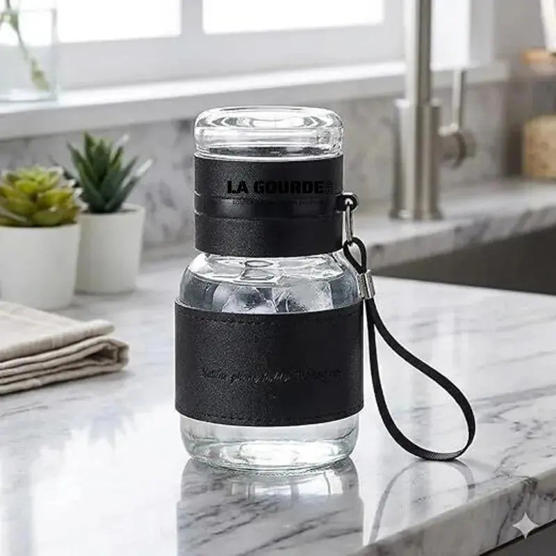 Mini Bouteille en Verre à Infusion 320 ml – Double paroi isolante en transparence