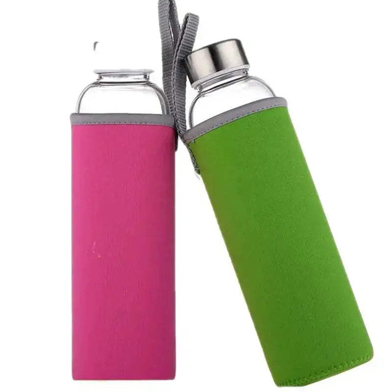 
Bouteille En Verre Borosilicaté Avec Manchon de Protection 550ml anti-fuite pour voyage