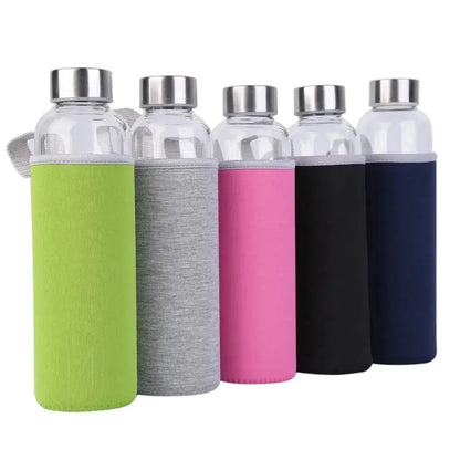 Bouteille En Verre Borosilicaté Avec Manchon de Protection 550ml design portable