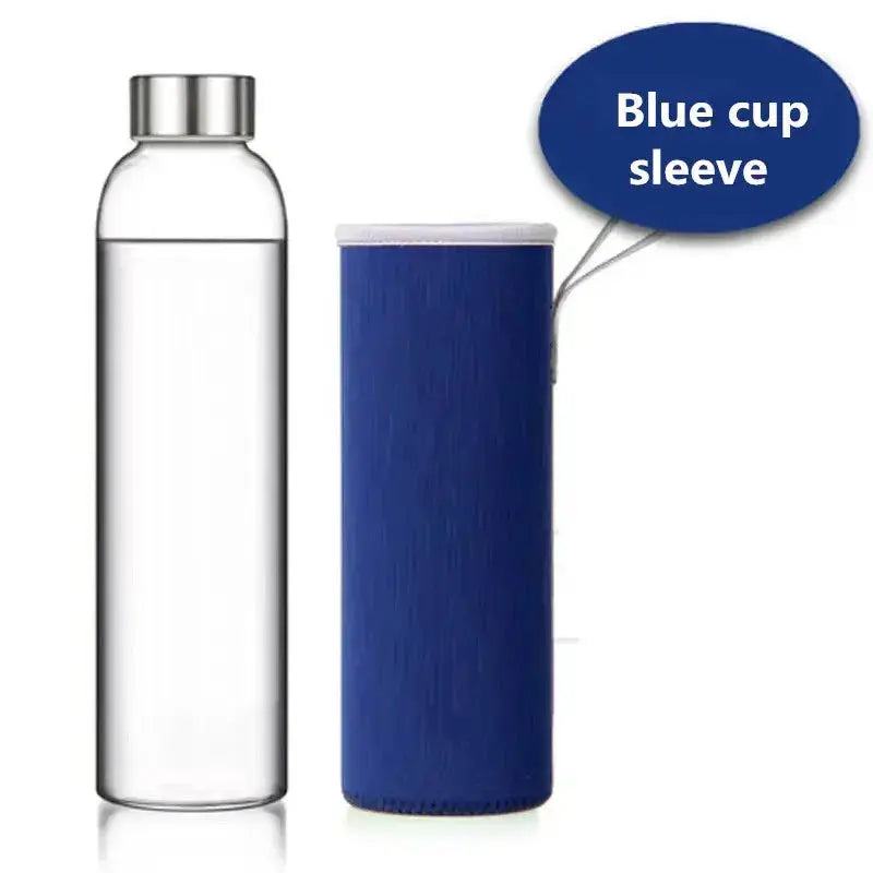 Bouteille En Verre Borosilicaté Avec Manchon de Protection 550ml pour camping