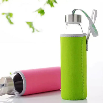 
Bouteille En Verre Borosilicaté Avec Manchon de Protection 550ml réutilisable sans BPA