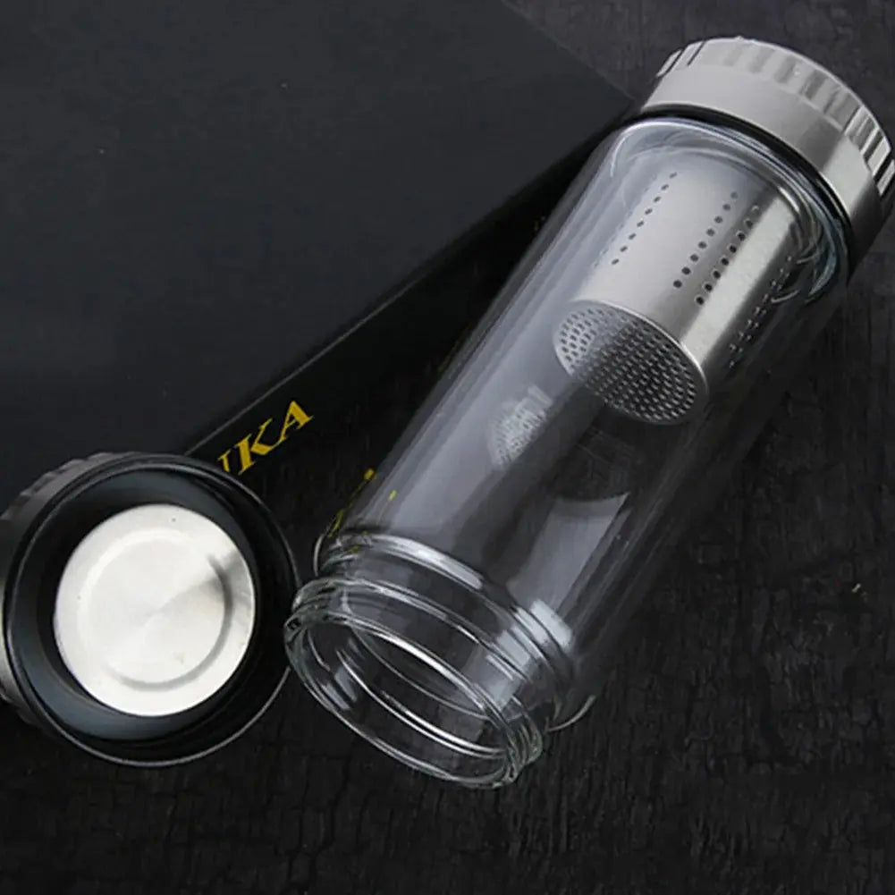 Bouteille à Infusion Verre 420 ml – Design transparent élégant