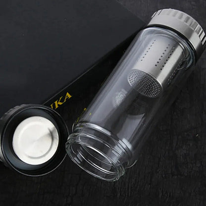 Bouteille à Infusion Verre 420 ml – Design transparent élégant