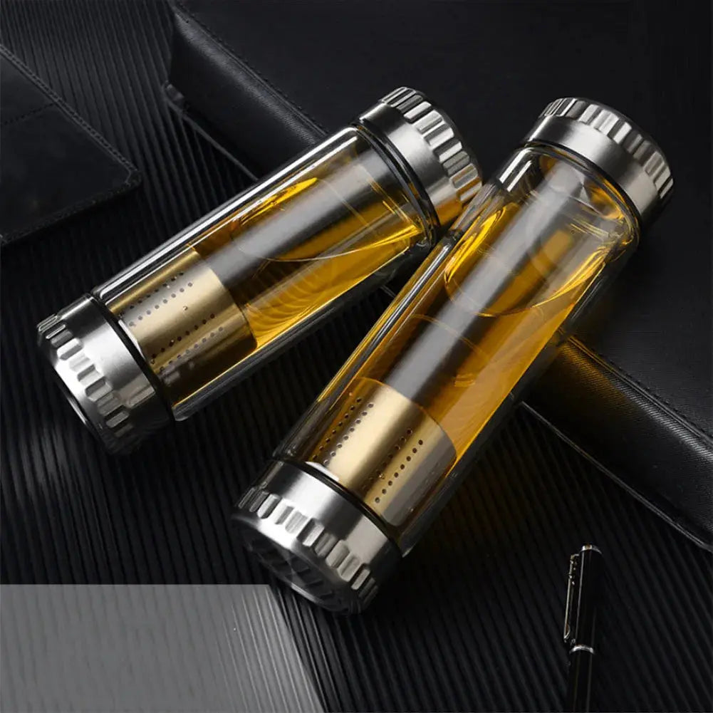 Bouteille à Infusion Verre 420 ml – Préparation eau infusée aux fruits
