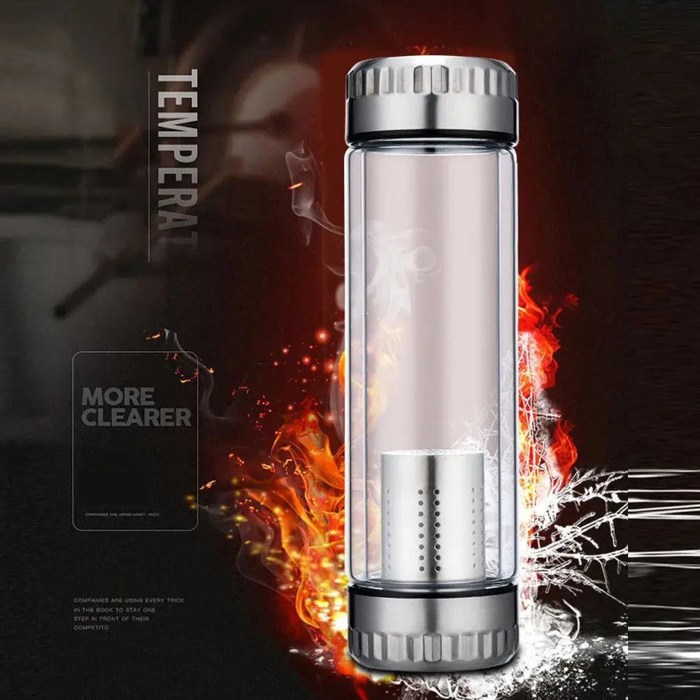 Bouteille à Infusion Verre 420 ml – Utilisation au bureau