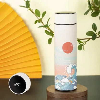 
Bouteille Thermos Isotherme Japonaise (Connectée), gourde japonaise, affichage intelligent, double paroi sous vide, sans BPA, parfaite pour le bureau | La Gourde®