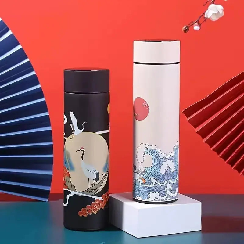
Bouteille Thermos Isotherme Japonaise (Connectée), thermos connecté, gourde élégante, portable, réutilisable, parfaite en randonnée | La Gourde®