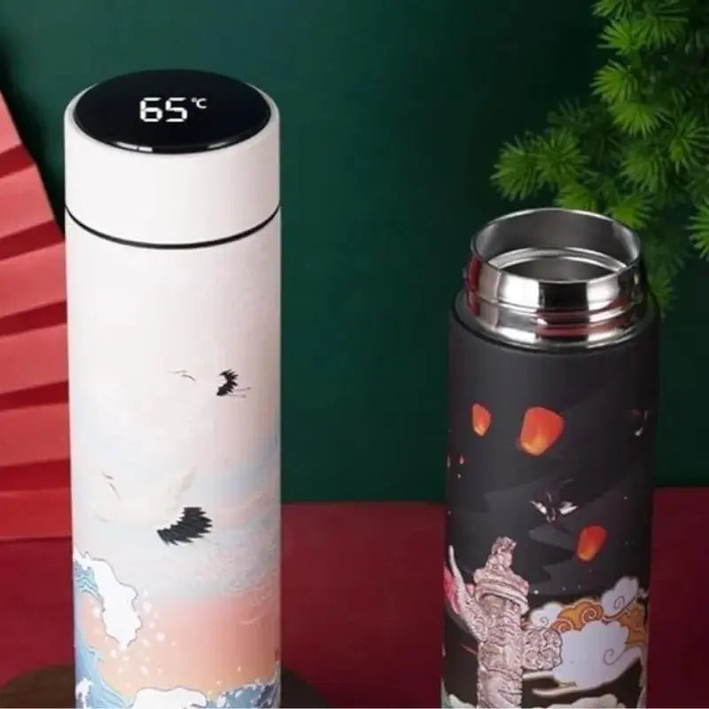 Bouteille Thermos Isotherme Japonaise (Connectée), thermos intelligent, boissons chaudes et froides, double paroi, idéale en randonnée | La Gourde®