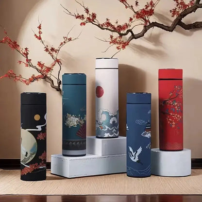 
Bouteille Thermos Isotherme Japonaise (Connectée), thermos inox design, affichage intelligent de la température, portable, idéale au quotidien | La Gourde®
