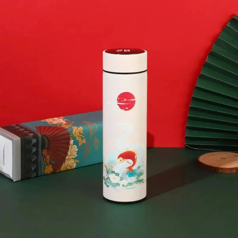 Bouteille Thermos Isotherme Japonaise (Connectée), gourde isotherme connectée haut de gamme, acier inoxydable 304, anti-fuite, parfaite pour thé, café, infusions et voyages | La Gourde®