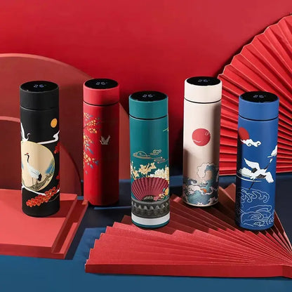 Bouteille Thermos Isotherme Japonaise (Intelligente), bouteille infuseur à thé, acier inoxydable alimentaire, isotherme, écologique, idéale pour les tisanes | La Gourde®