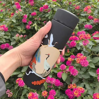 Bouteille Thermos Isotherme Japonaise (Intelligente), thermos à thé infuseur, garde le chaud et le froid, portable, anti-fuite, idéale pour le travail | La Gourde®