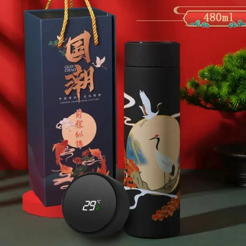 Bouteille Thermos Isotherme Japonaise (Intelligente), gourde isotherme connectée style japonais, thermos théière, acier inoxydable 304, réutilisable, idéale pour les infusions | La Gourde®