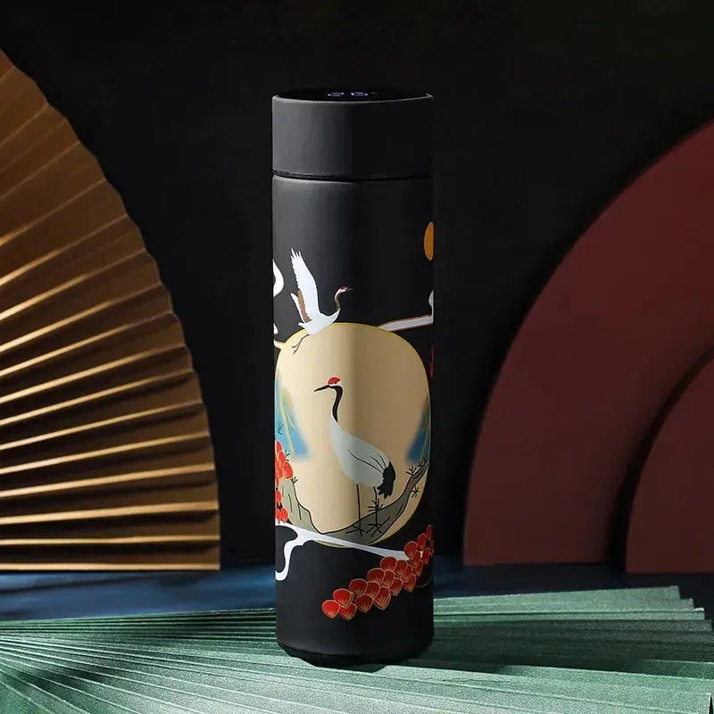 
Bouteille Thermos Isotherme Japonaise (Intelligente), thermos théière japonaise, design asiatique, acier inoxydable 304, parfaite comme cadeau original | La Gourde®