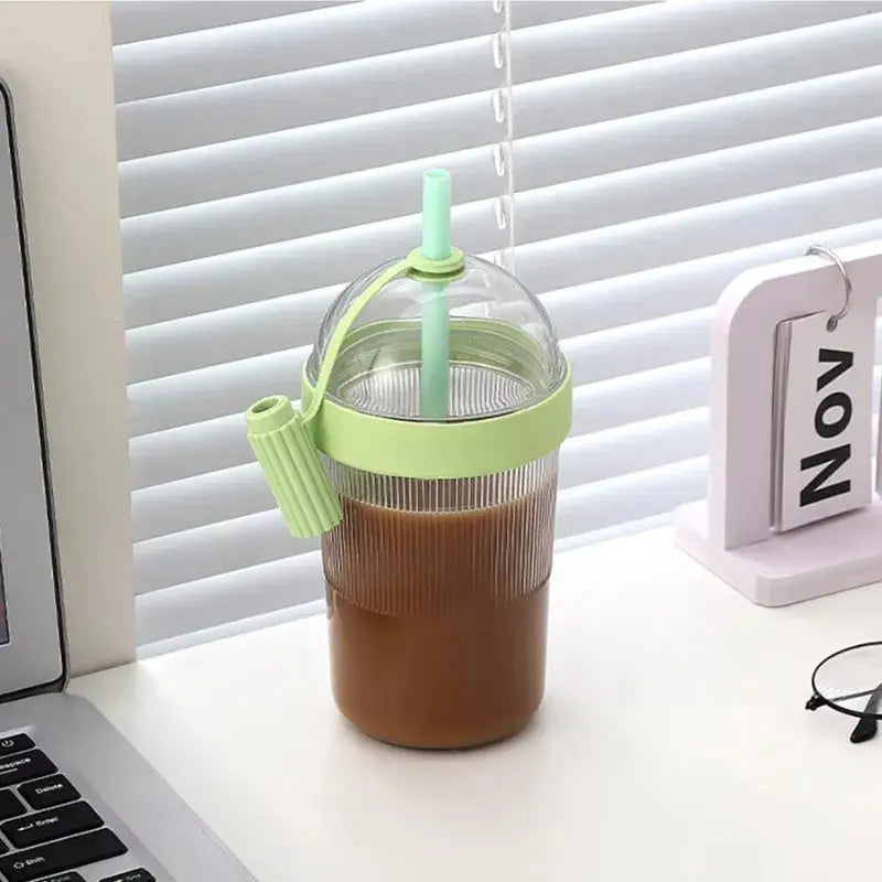 Gobelet Plastique Réutilisable – Bubble Tea et Café Glacé, Gobelet Plastique, Gobelet plastique avec couvercle, réutilisable, idéal pour le café froid | La Gourde®