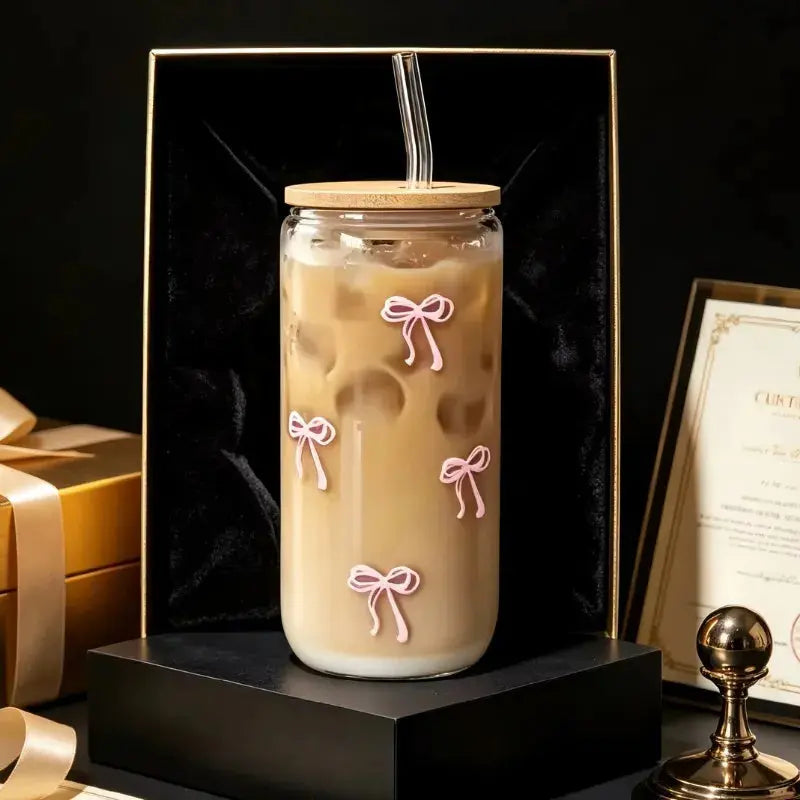 Gobelet Transparent Avec Paille pour café et jus
