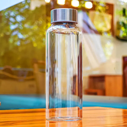 Gourde En Verre Transparent 360ml, gourde en verre résistante aux hautes température | La Gourde