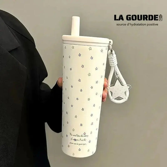 
Gourde isotherme 750 ml avec paille pratique pour le sport