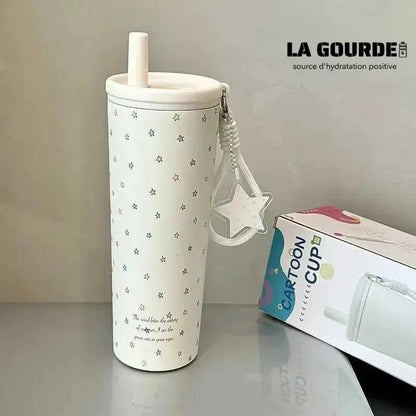 
Mug isotherme avec paille pour bureau et déplacements