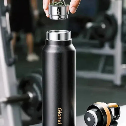 Gourde Isotherme Design Homme 480ml noire en acier inoxydable 316