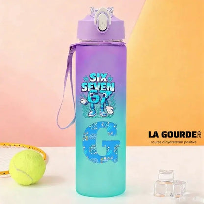 Gourde Personnalisable Enfant Lettre A-Z 750 ml (Six Seven)