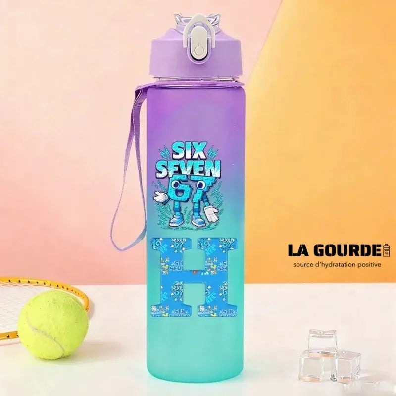 Gourde Personnalisable Enfant Lettre A-Z 750 ml (Six Seven)