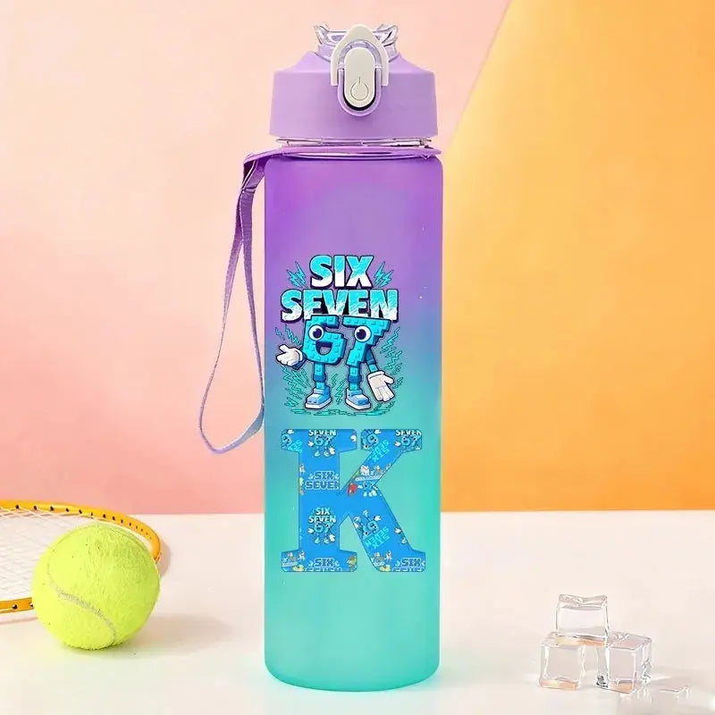 Gourde Personnalisable Enfant Lettre A-Z 750 ml (Six Seven)