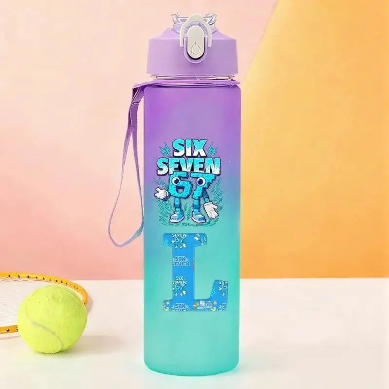 Gourde Personnalisable Enfant Lettre A-Z 750 ml (Six Seven)