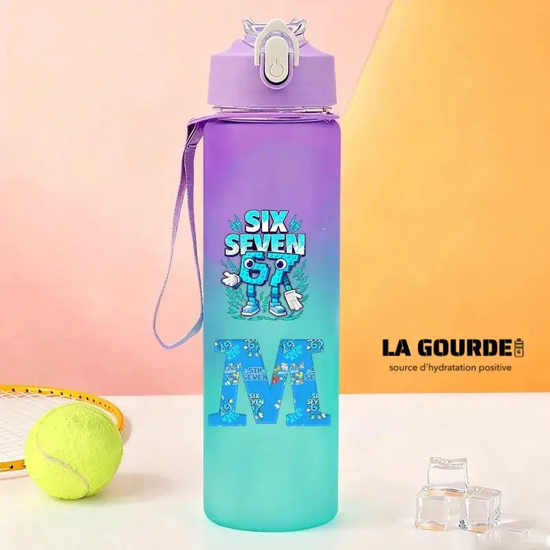 Gourde Personnalisable Enfant Lettre A-Z 750 ml (Six Seven)