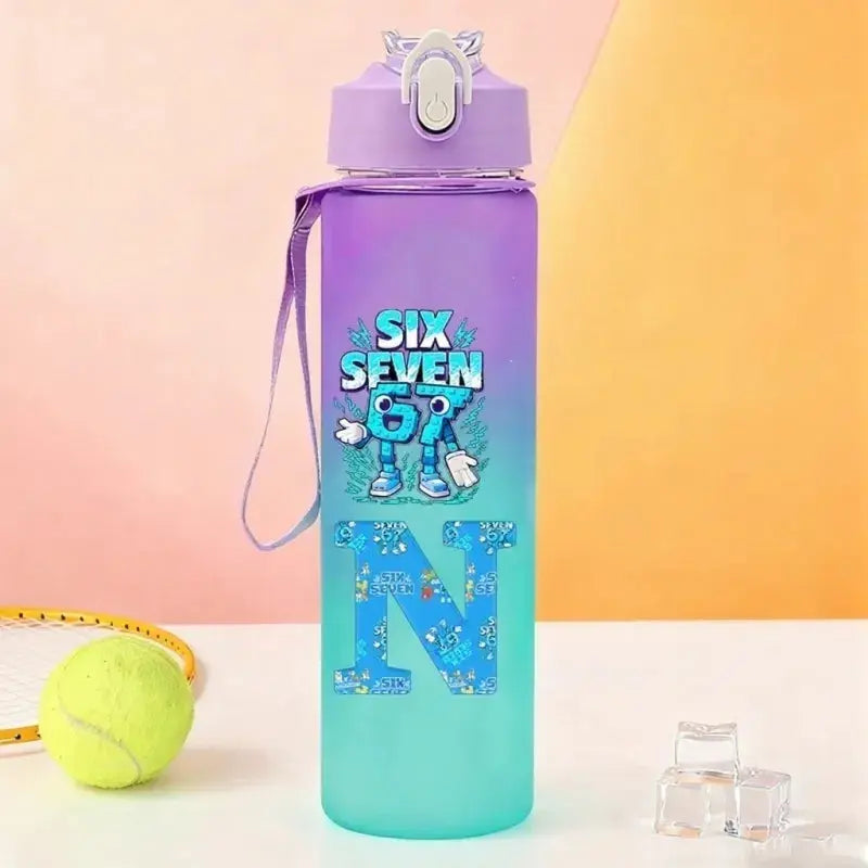 Gourde Personnalisable Enfant Lettre A-Z 750 ml (Six Seven)