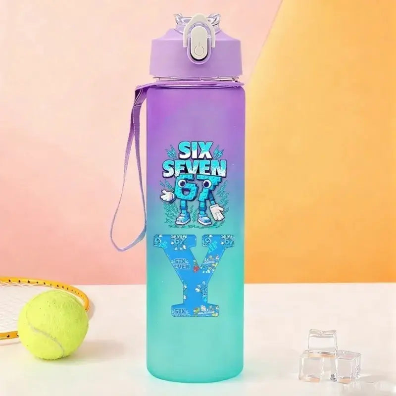 Gourde Personnalisable Enfant Lettre A-Z 750 ml (Six Seven)