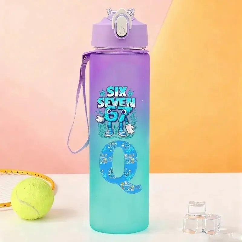 Gourde Personnalisable Enfant Lettre A-Z 750 ml (Six Seven)