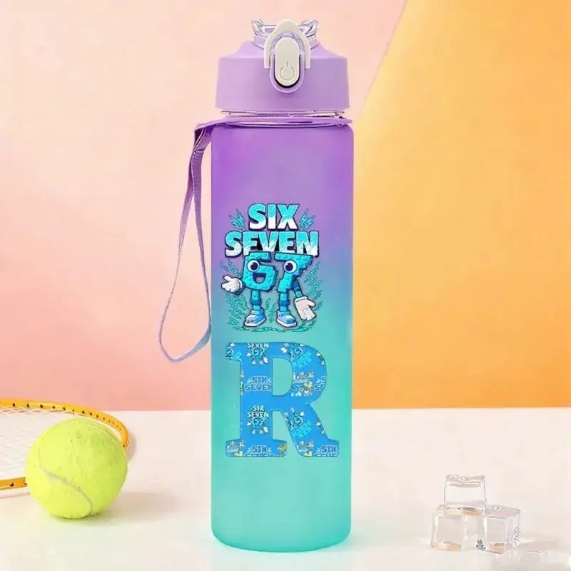 Gourde Personnalisable Enfant Lettre A-Z 750 ml (Six Seven)