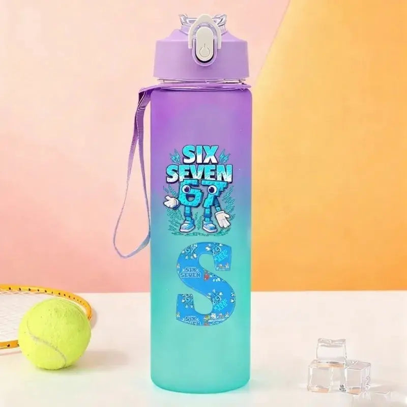 Gourde Personnalisable Enfant Lettre A-Z 750 ml (Six Seven)