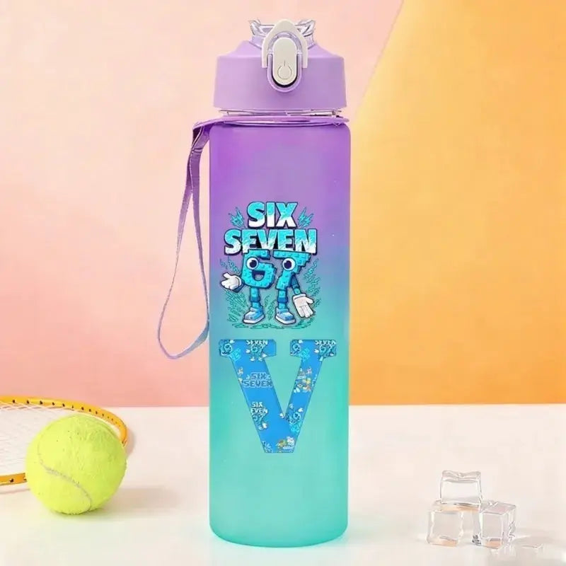 Gourde Personnalisable Enfant Lettre A-Z 750 ml (Six Seven)