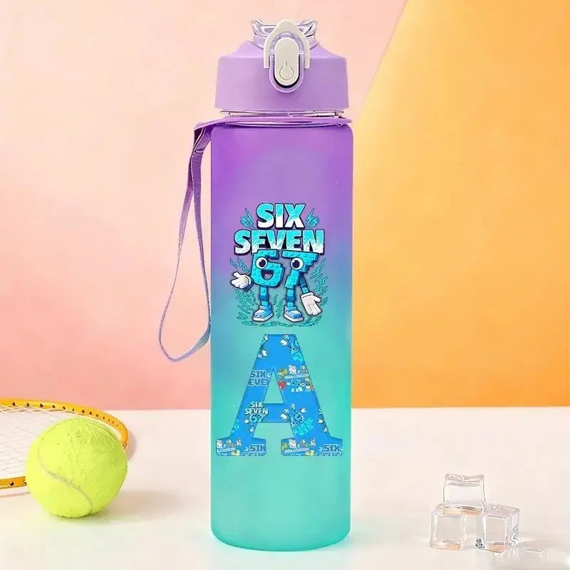 Gourde Personnalisable Enfant Lettre A-Z 750 ml (Six Seven)