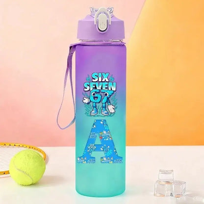 Gourde Personnalisable Enfant Lettre A-Z 750 ml (Six Seven)