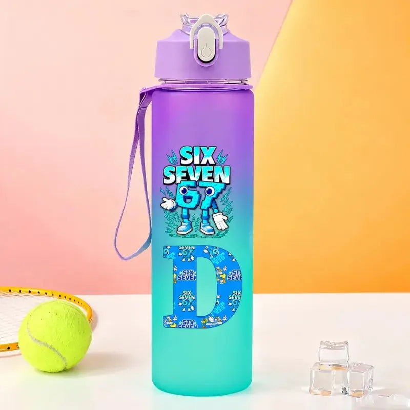 Gourde Personnalisable Enfant Lettre A-Z 750 ml (Six Seven)