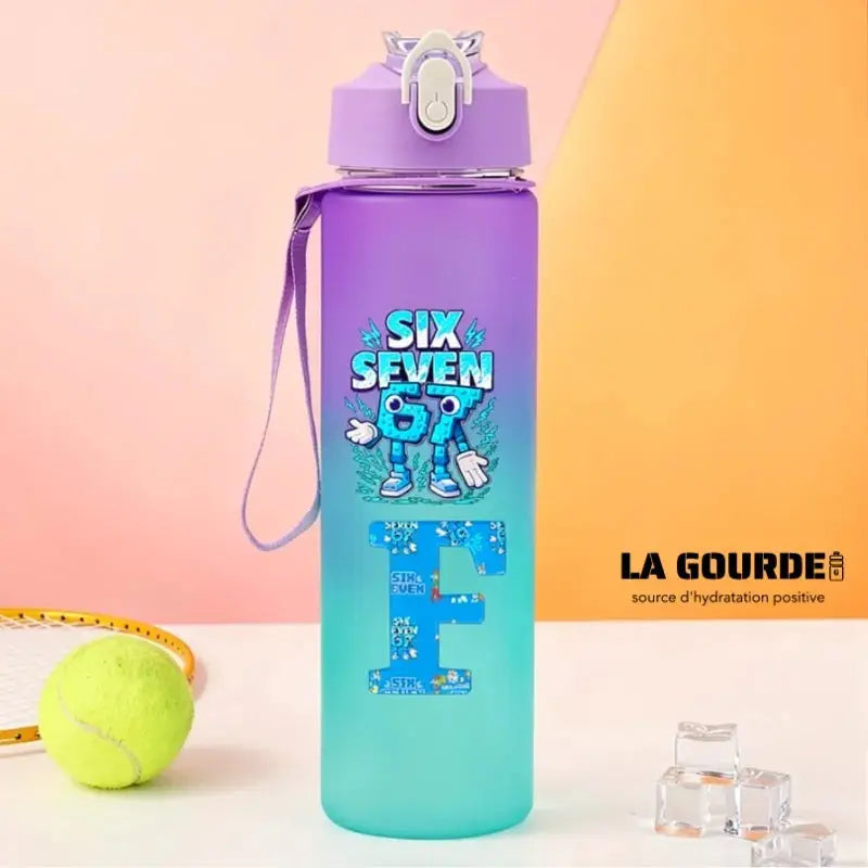 Gourde Personnalisable Enfant Lettre A-Z 750 ml (Six Seven)